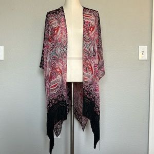 Fringe kimono